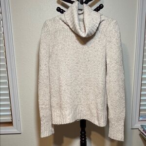 L.L. Bean Soft Cream Cowl Neck Sweater